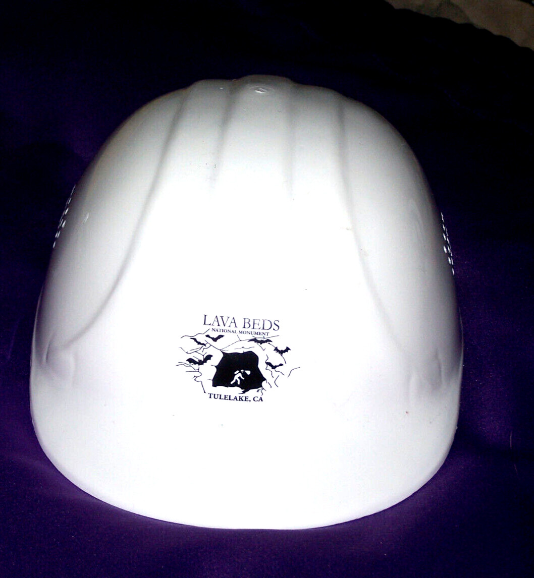 LAVA BEDS NATIONAL MONUMENT TULELAKE CA WHITE SAFETY HELMET ADJ. ADULT / CHILD