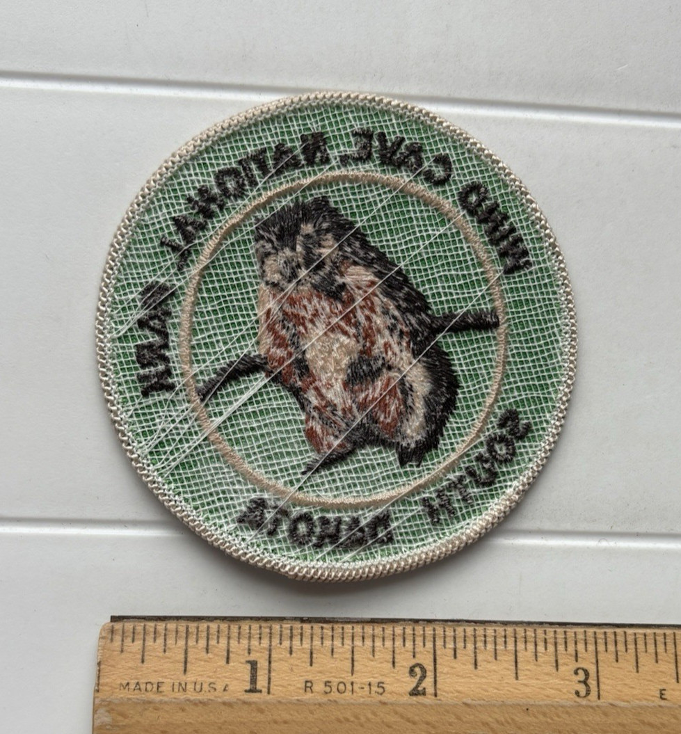 Wind Cave National Park South Dakota Round Embroidered Souvenir Sew-on Patch