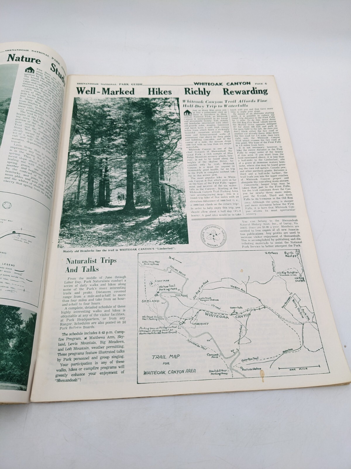Shenandoah National Park Guide Maps/Info Vintage 50 Cents 1968 Edition