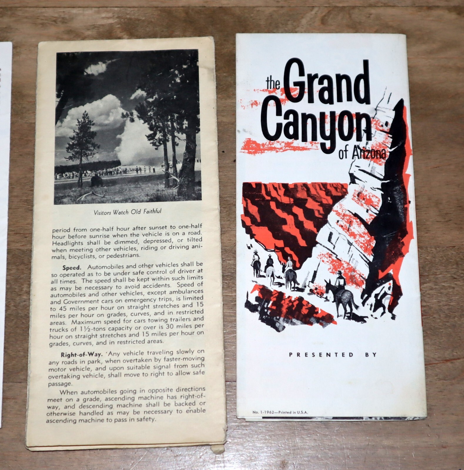 National Park Brochures | *Vintage* Grand Canyon Redwoods Zion Yellowstone Glen