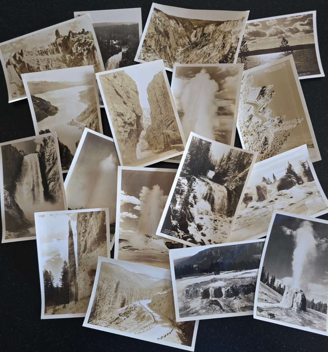 17 Real Photos, Yellowstone Park, 1930’s, Albert Lucier, Powell, Wyoming