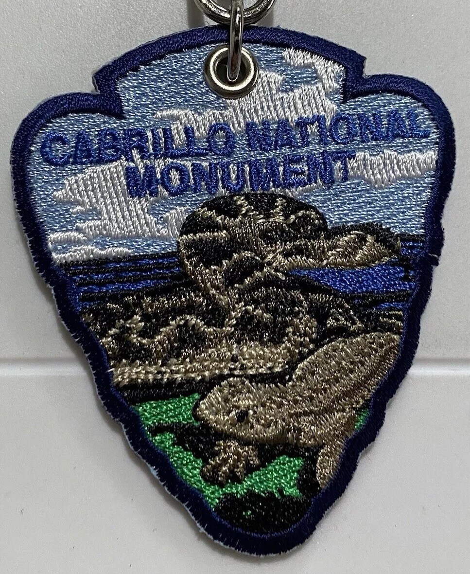 Cabrillo National Monument California Double Sided Embroidered Keychain Key Ring