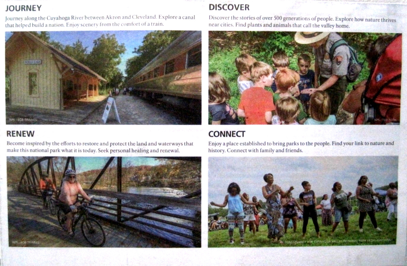 Cuyahoga Valley National Park Valley Guide Unigrid Brochure Map 7.5″ x 11″