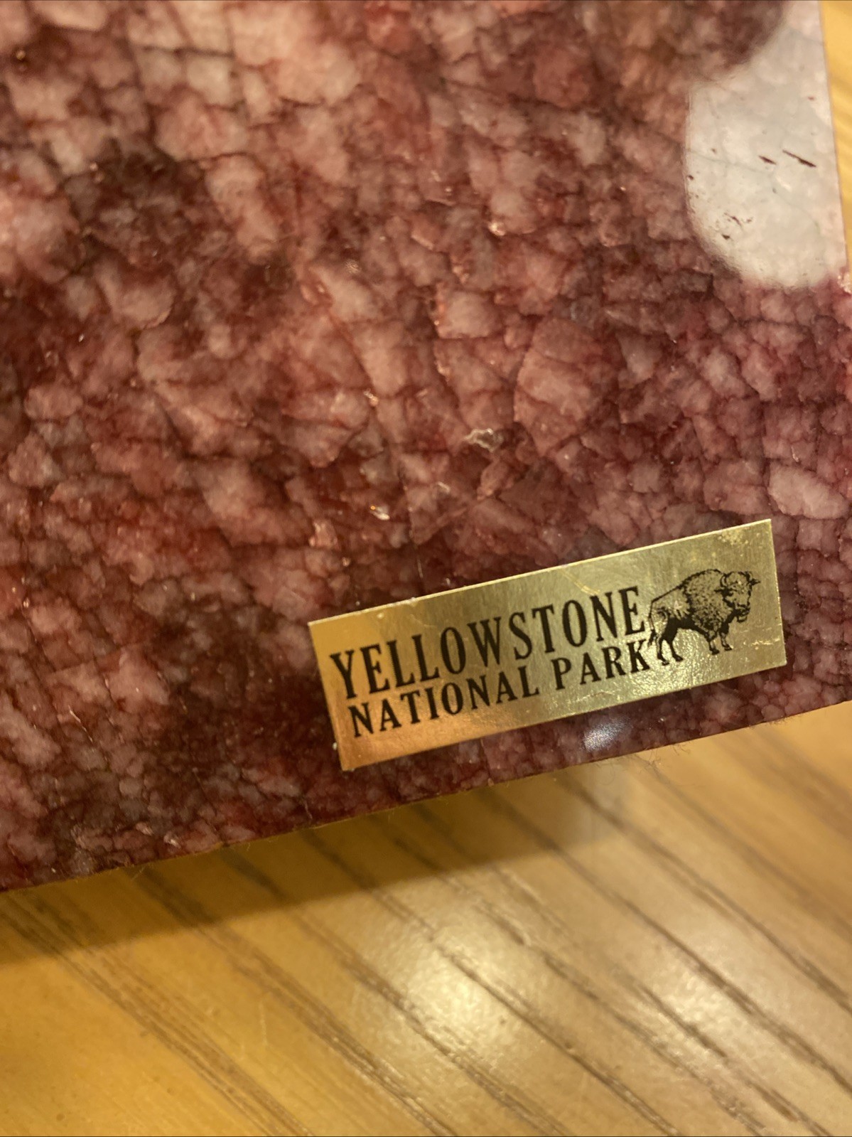Vintage Yellowstone National Park Stone Rock Souvenir Pencil Holder ? Rough Ruby
