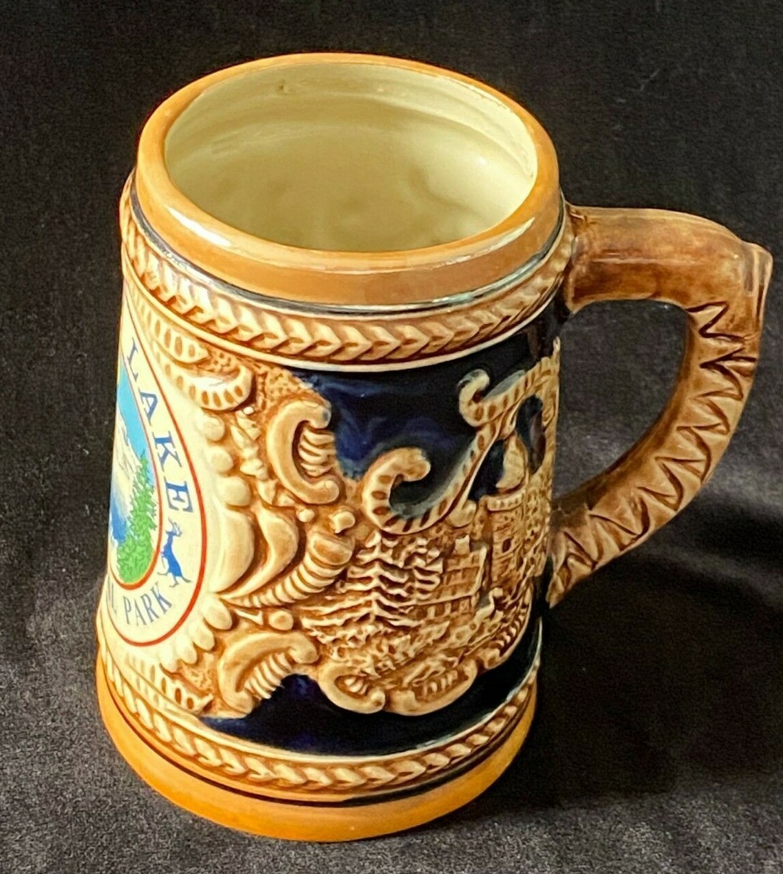 Vintage Crater Lake National Park Lusterware Stein Made in Japan