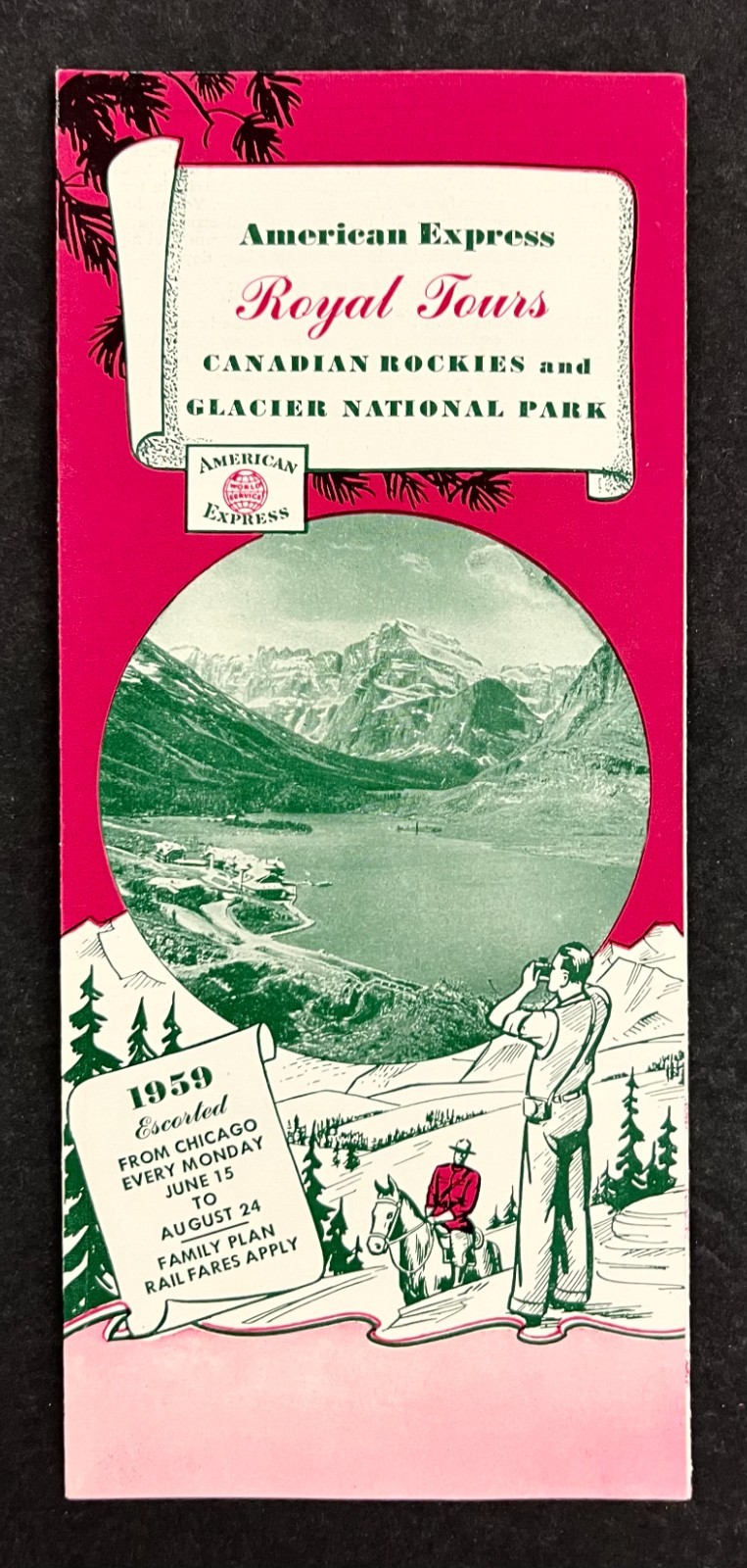 1959 American Express Royal Tours Glacier Park Canadian Rockies Travel Brochure