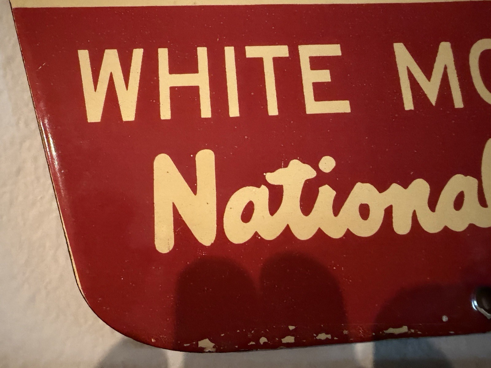 Vintage Porcelain US Forest Service Sign Saco Ranger Station White Mountain NH
