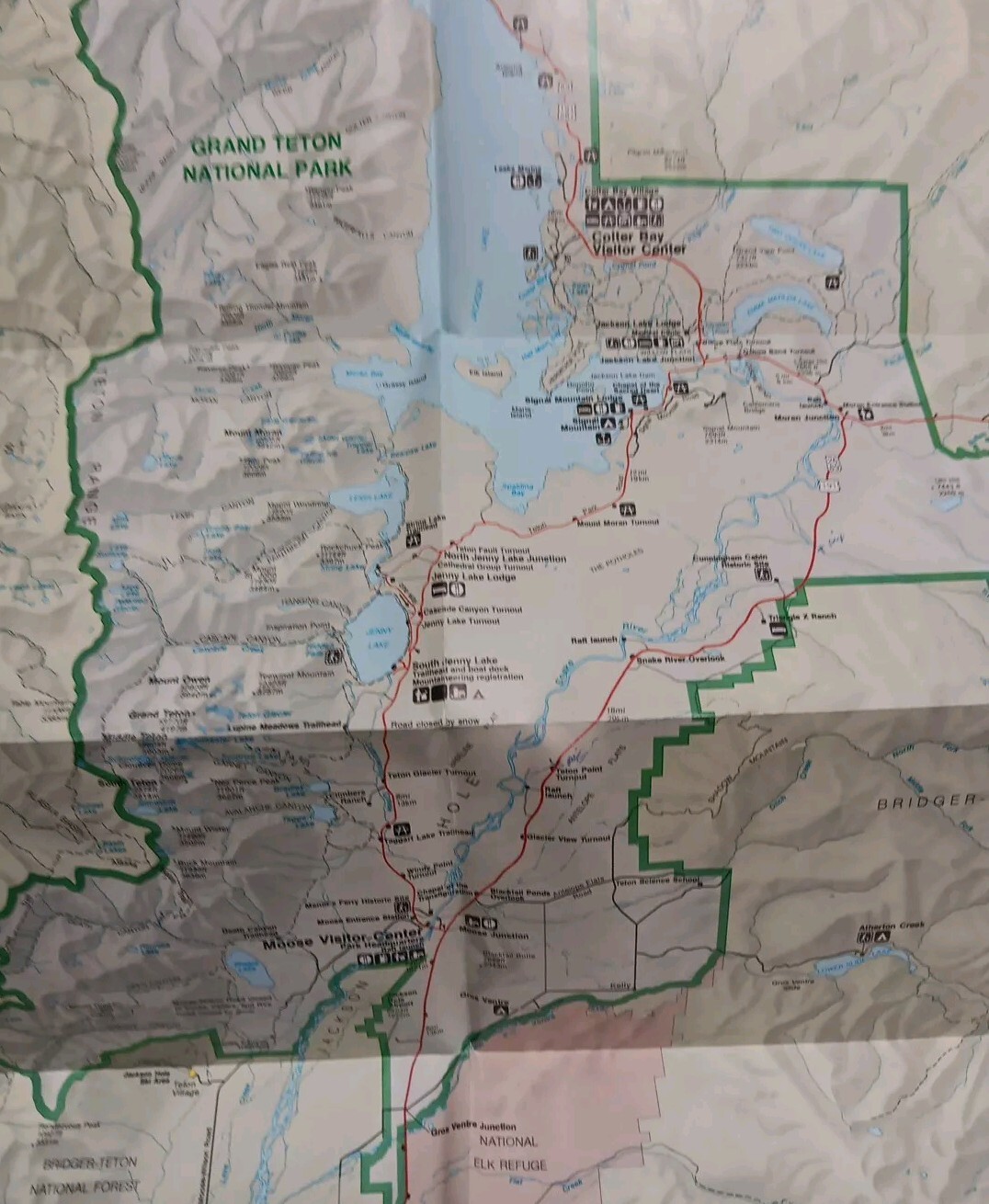 National Park Service Grand Teton Official Map And Guide 1997. A81