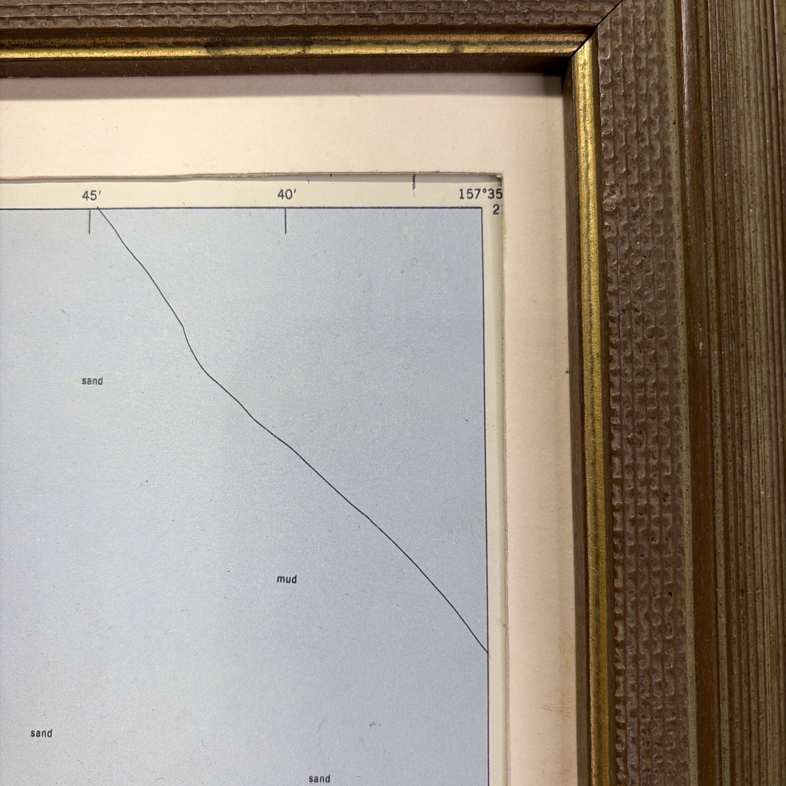 Raised Relief Map of the island of Oahu, Hawaii Honolulu 3D Framed Vintage