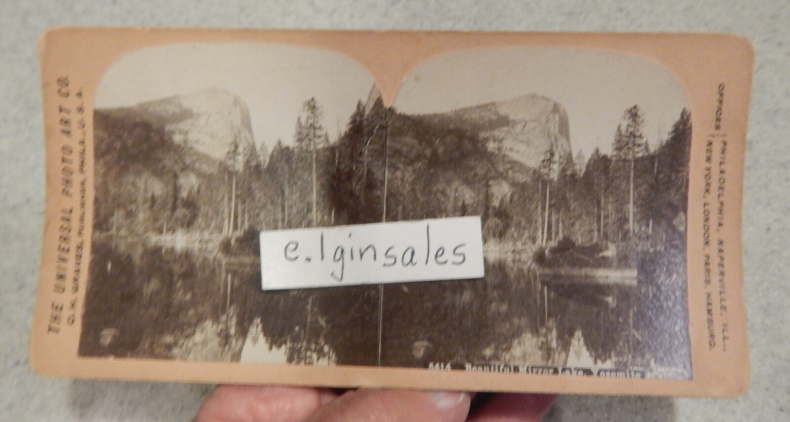 Mirror Lake Yosemite National Park Copyright 1900 C. H. Graves Philadelphia
