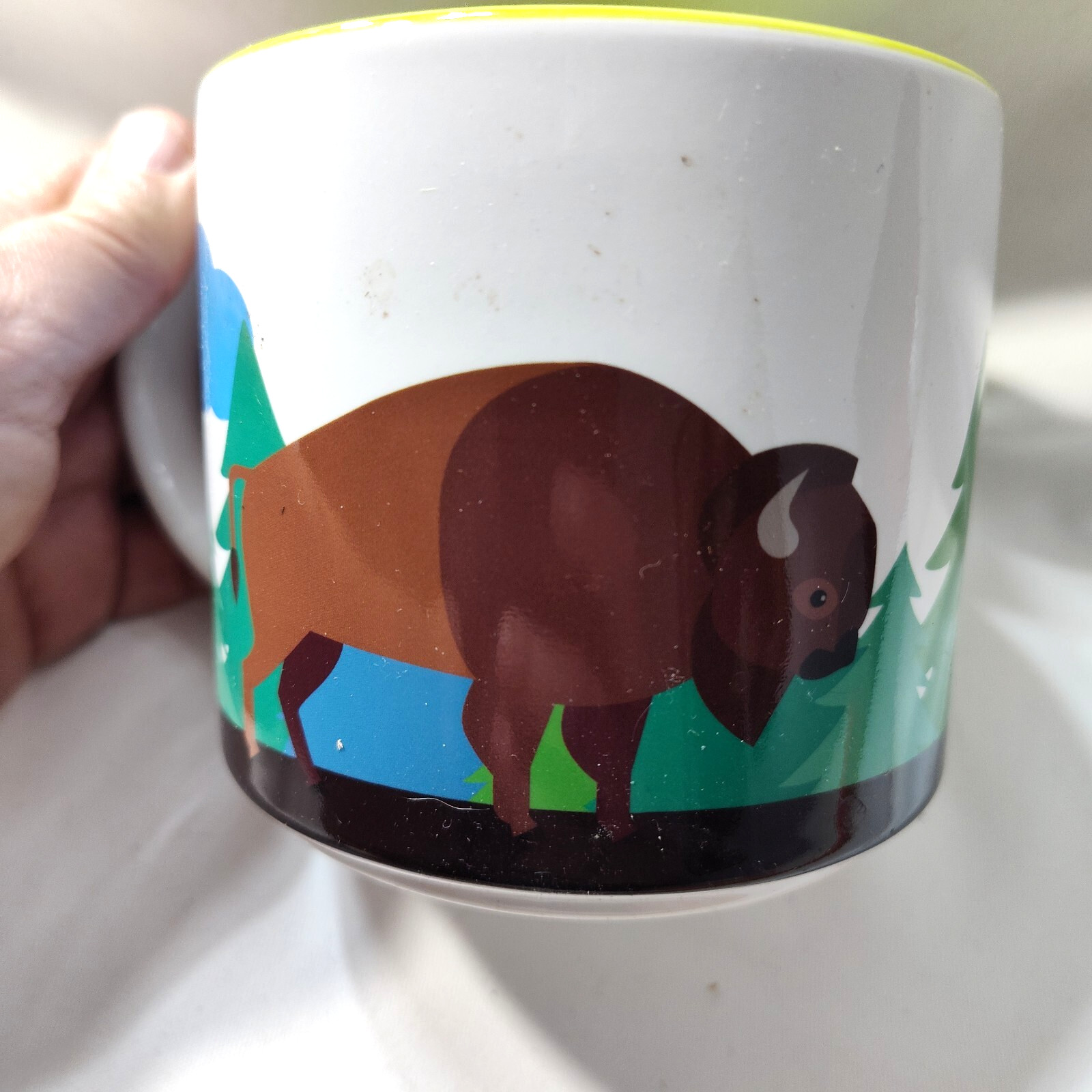 Yellowstone National Park Old Faithful Keepsake Mug – Green Interior