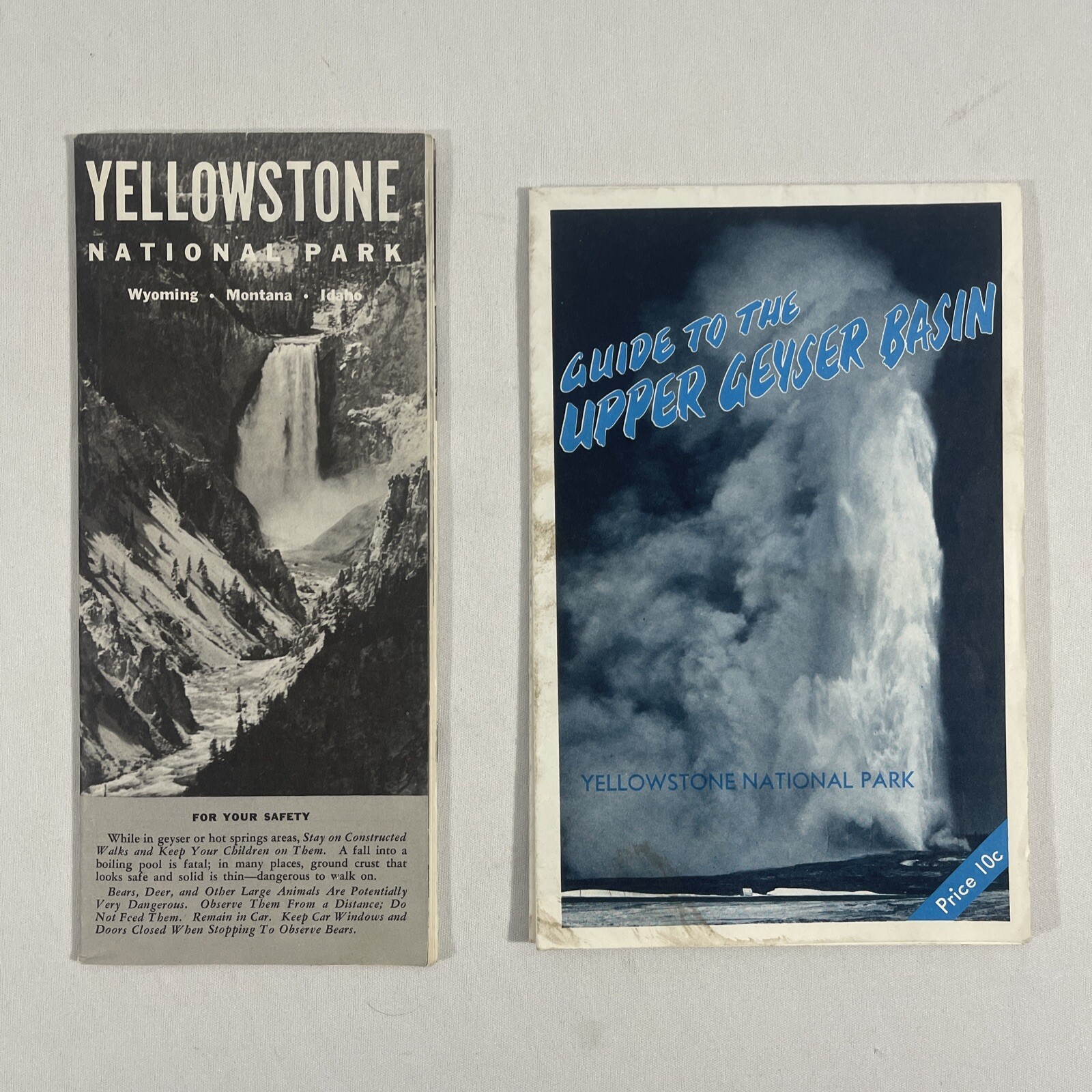 VTG Yellowstone Guide to Upper Geyser Basin National Park Map W/ Info Booklet