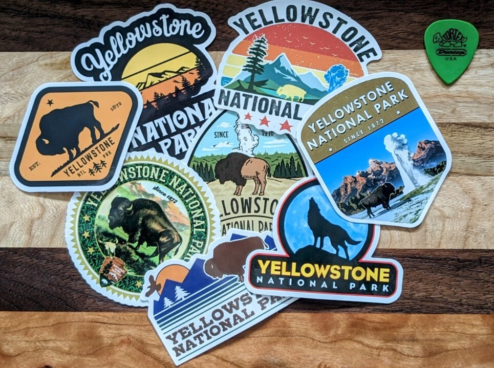 Large Size Set Of 8 Yellowstone Sticker Decal 4″