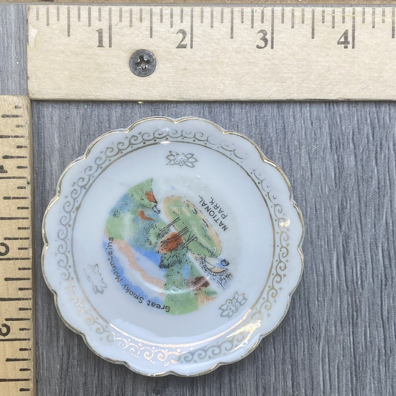 Great Smoky Mountains National Park Souvenir Plate Made In Japan