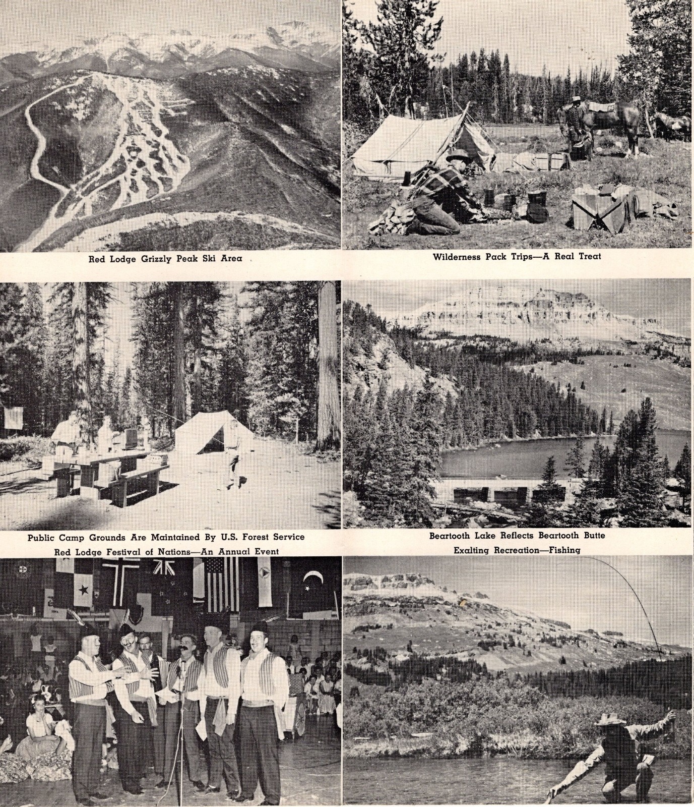 Vintage Red Lodge Montana Yellowstone Beartooth Hwy. Tourist Guide
