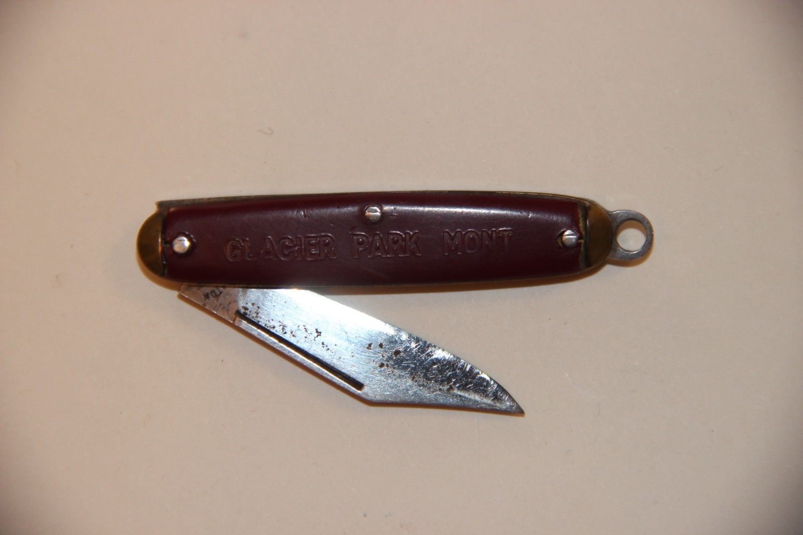 Vintage Glacier National Park Montana Pocket Knife Used USA Souvenir