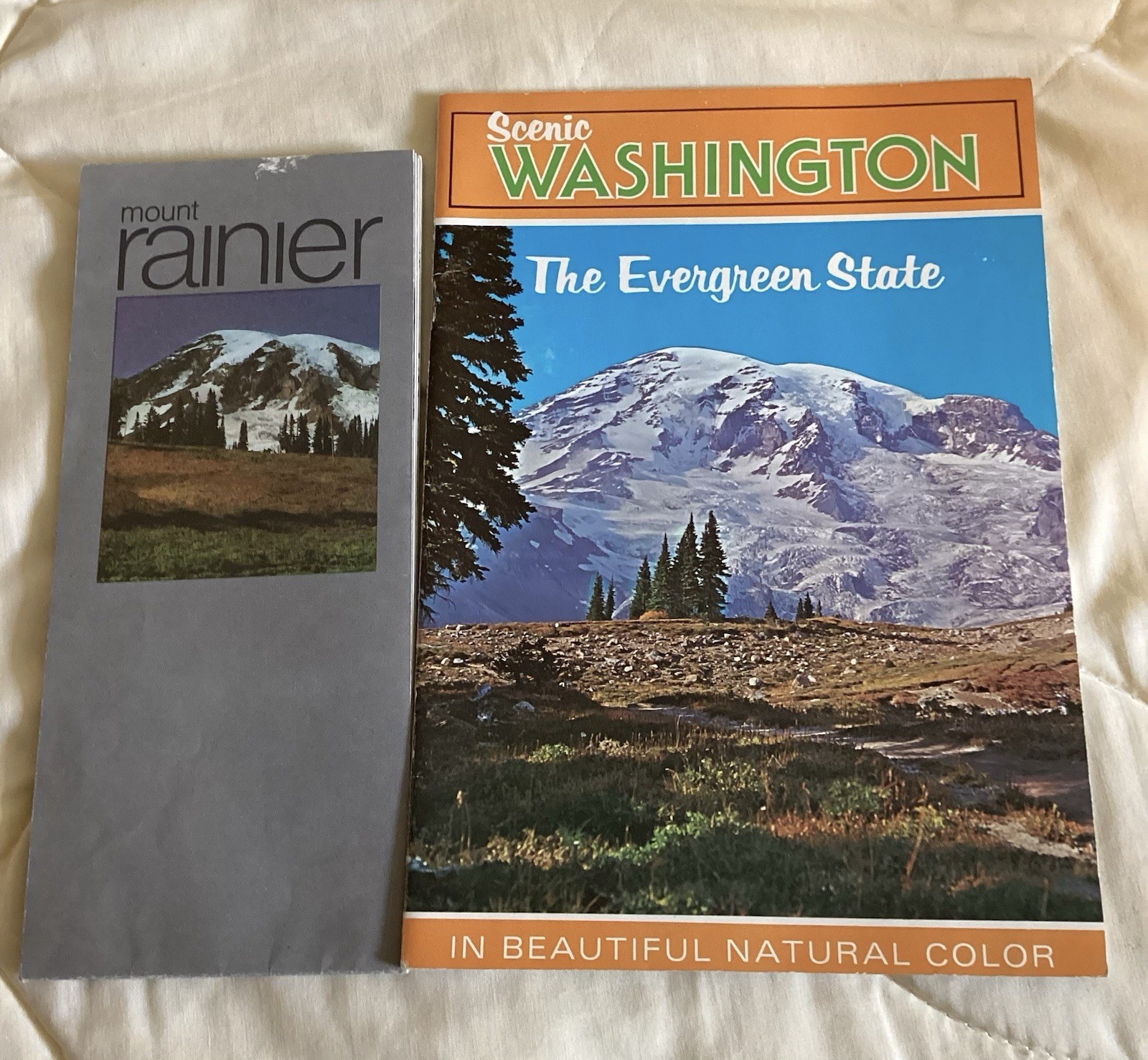 Mount Ranier National Park Map 1978 & Pictorial Booklet of Scenic Washington MCM