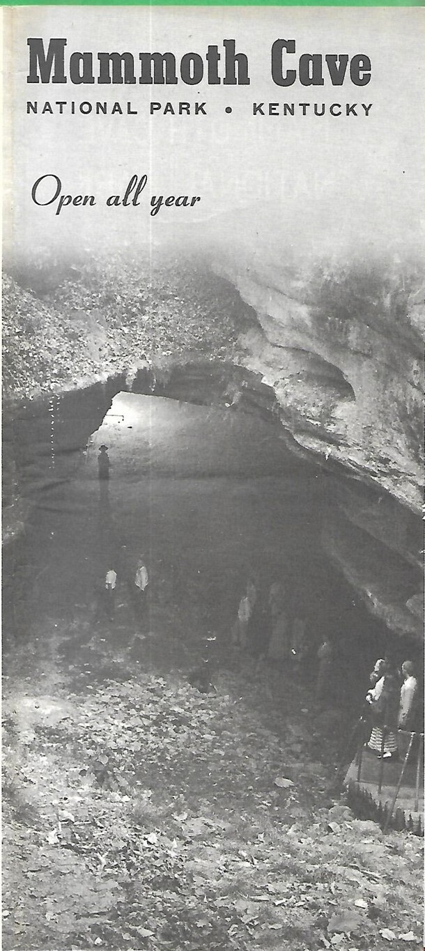 1963 MAMMOTH CAVE National Park Service Maps Booklet Underground Trails Camping