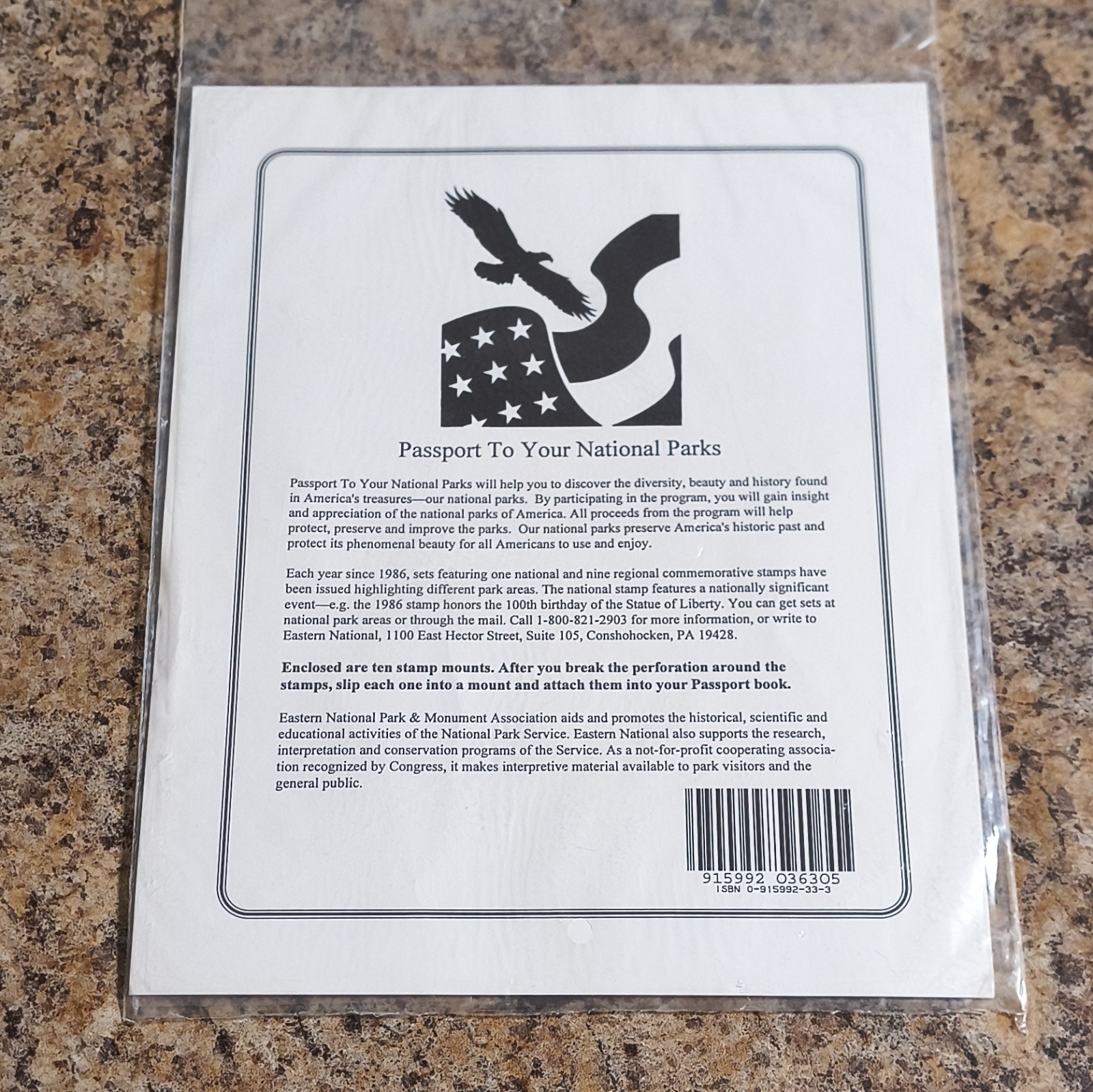 Passport To Your National Parks 1997 Stamp Series Souvenir/Collector Sheet