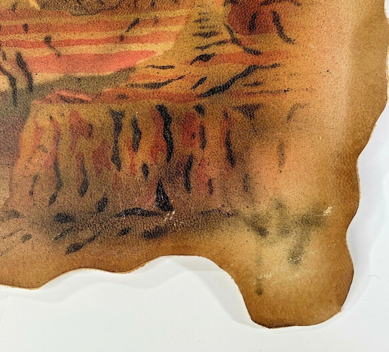 Vintage Grand Canyon Afternoon Southwestern Airbrushed 1990 Sheepskin Wall Decor