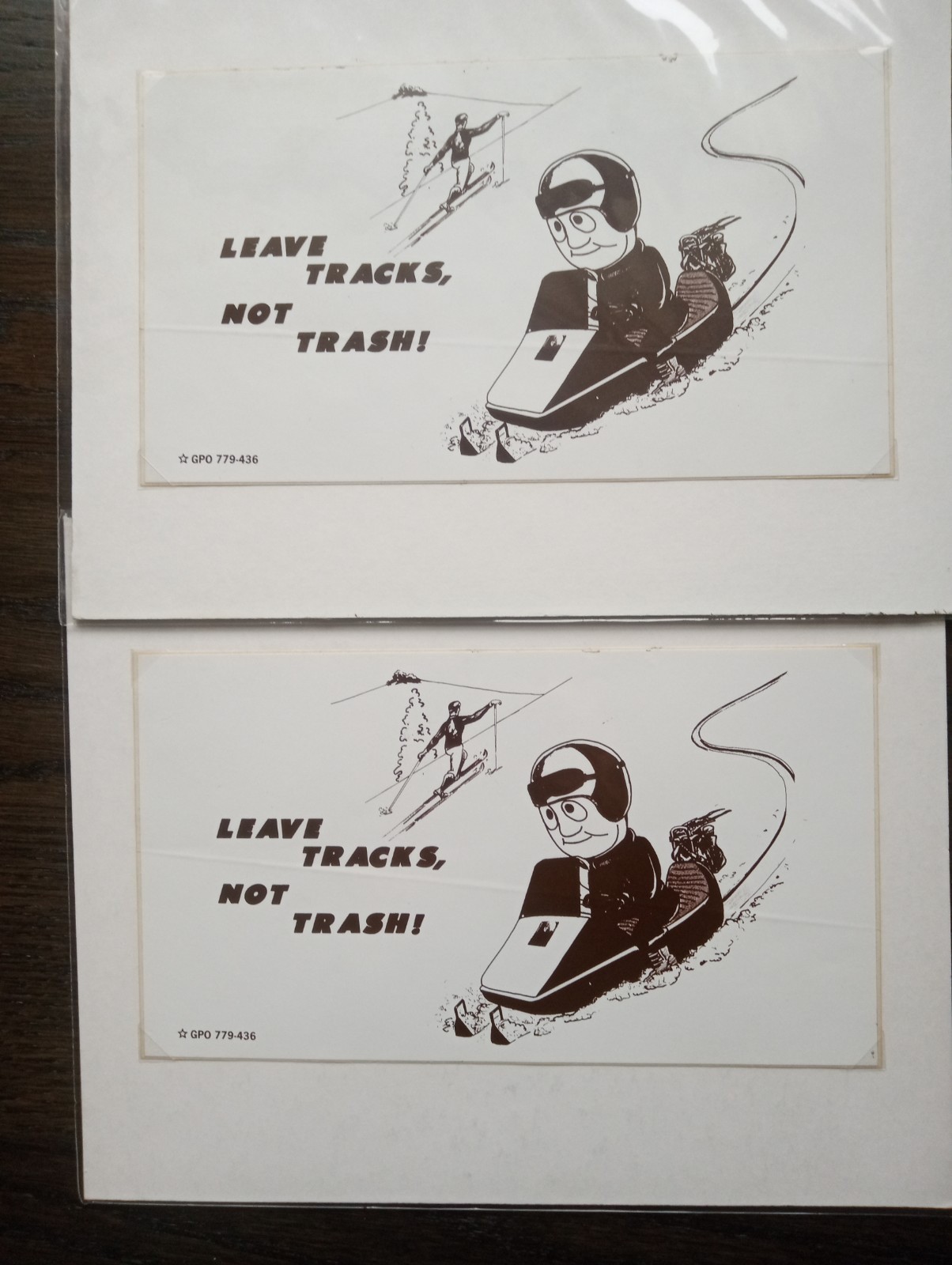(2) Vintage National Forest Service State Park Winter Recreational Eco Stickers