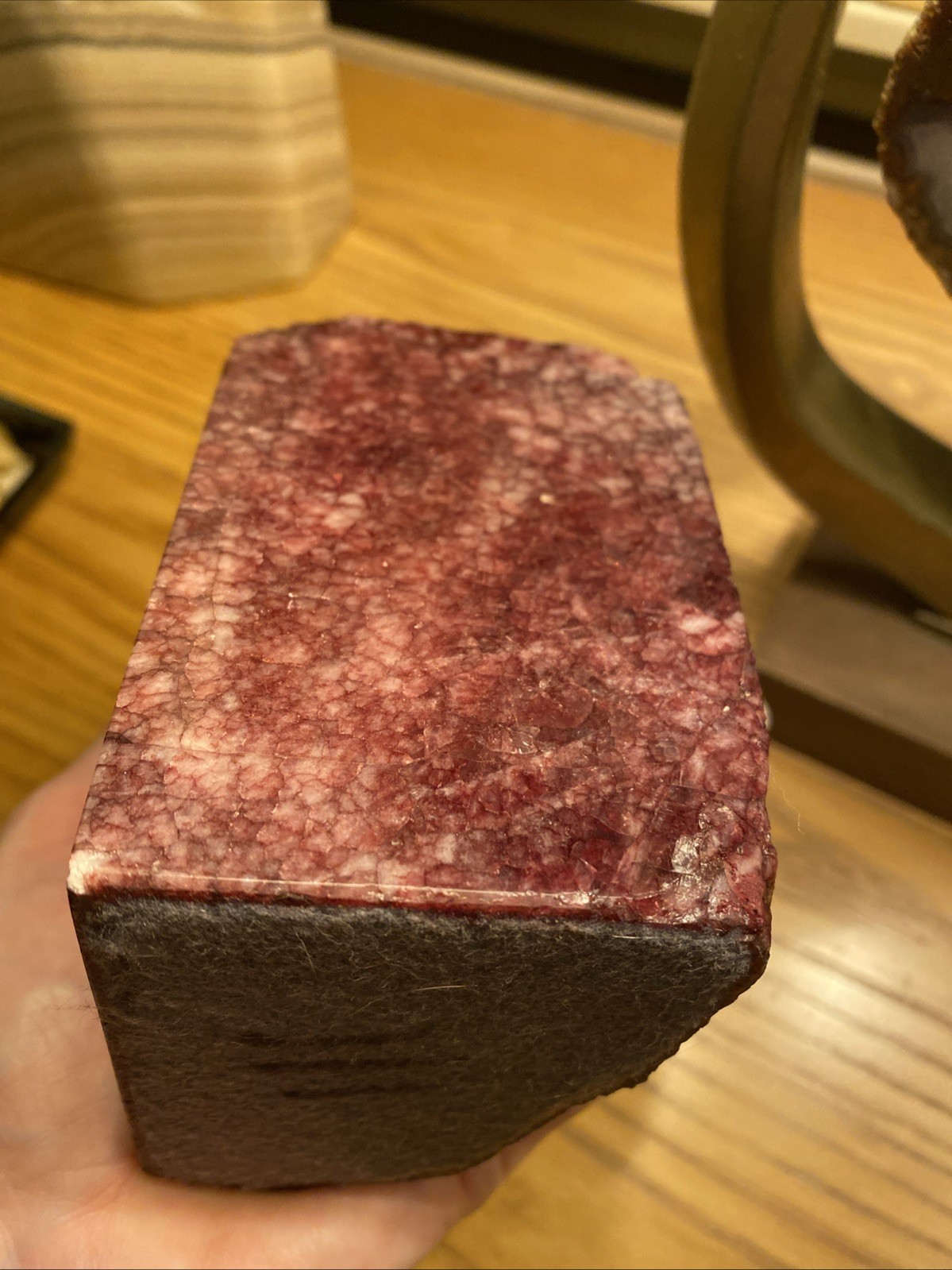 Vintage Yellowstone National Park Stone Rock Souvenir Pencil Holder ? Rough Ruby